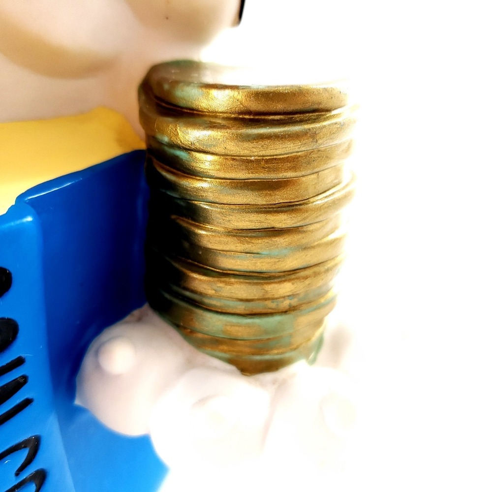 Vtg 1998 Warner Bros Sylvester Tweety Coin Collecting Piggy Bank w/ Stopper - Picture 8 of 10